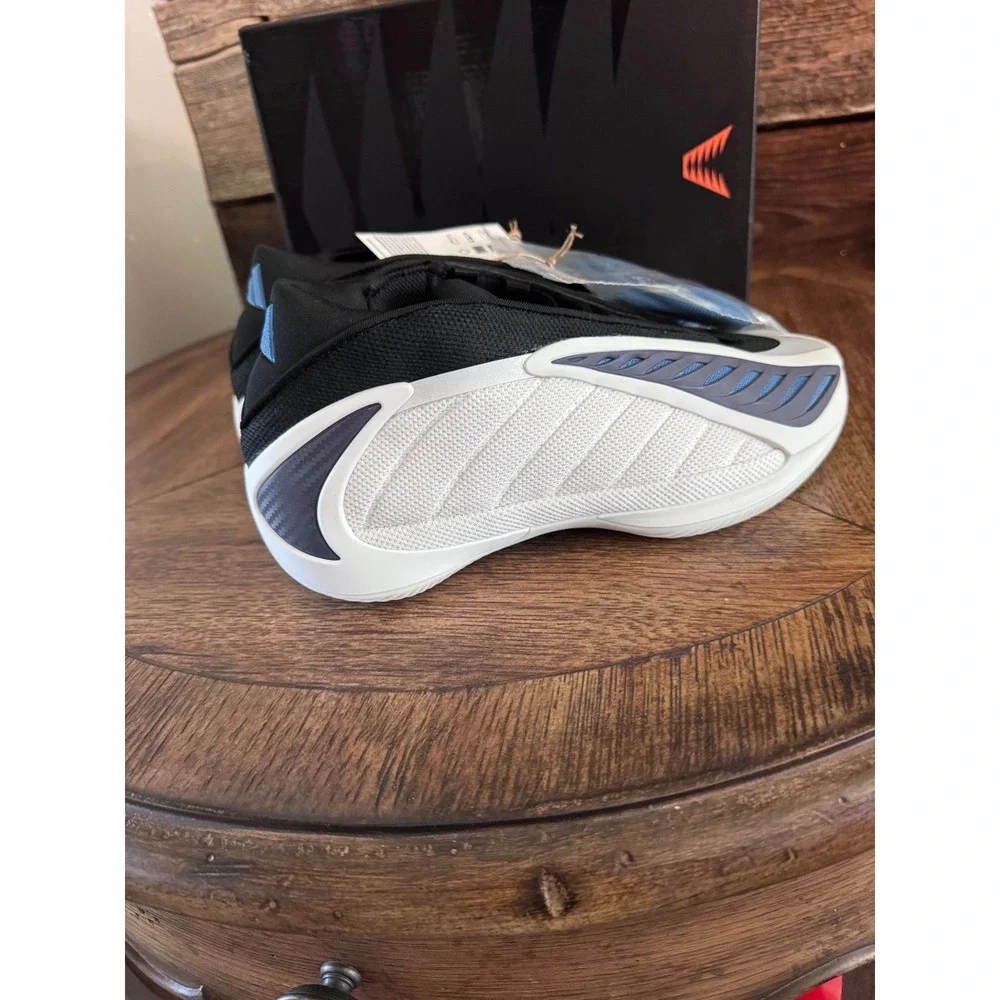 Adidas Anthony Edwards 1 Low AE1 New Wave White Black Blue JQ2052 Mens 6 Kids 6Y